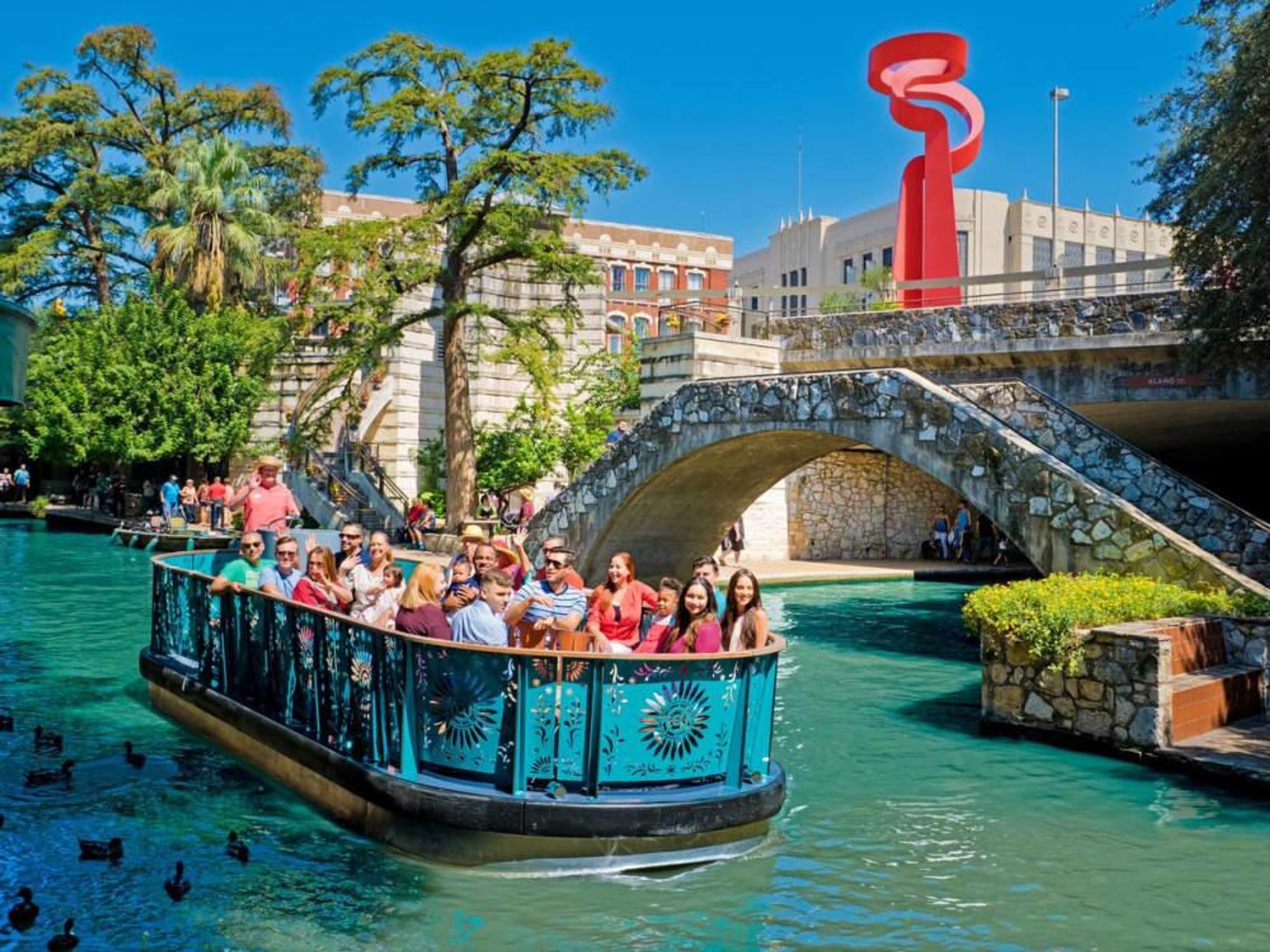 San Antonio River Walk barge