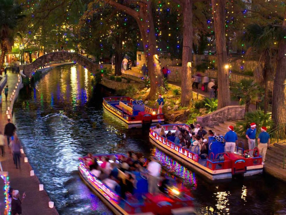 San Antonio Riverwalk Christmas holiday lights