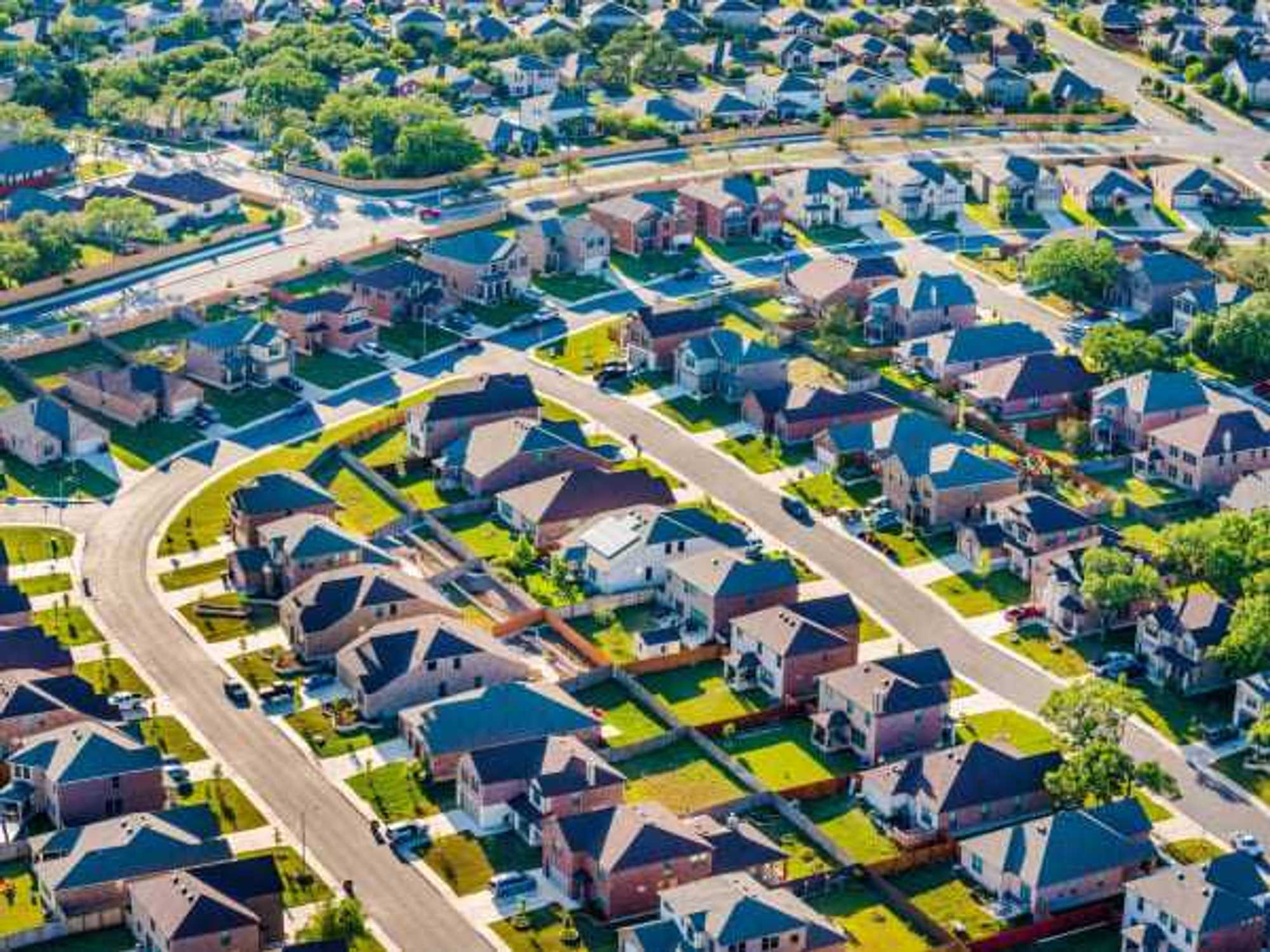 San Antonio suburb neighborhood aerial view of homes