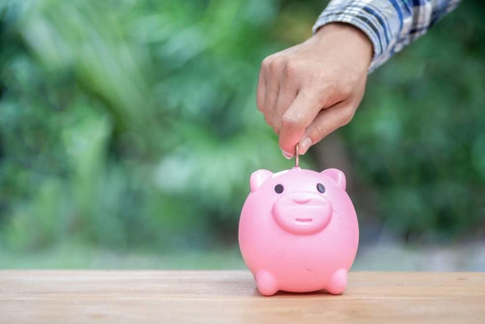 Saving money piggy bank