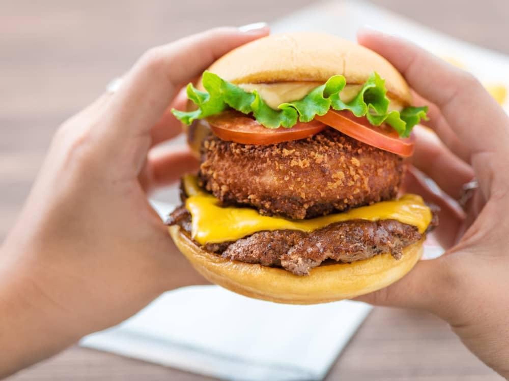 Shake Shack burger stack