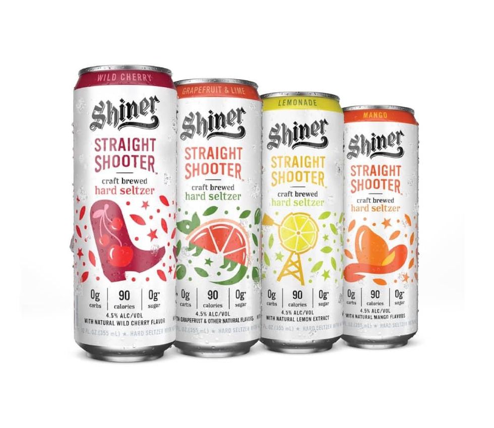 Shiner straight shooter hard seltzer cans