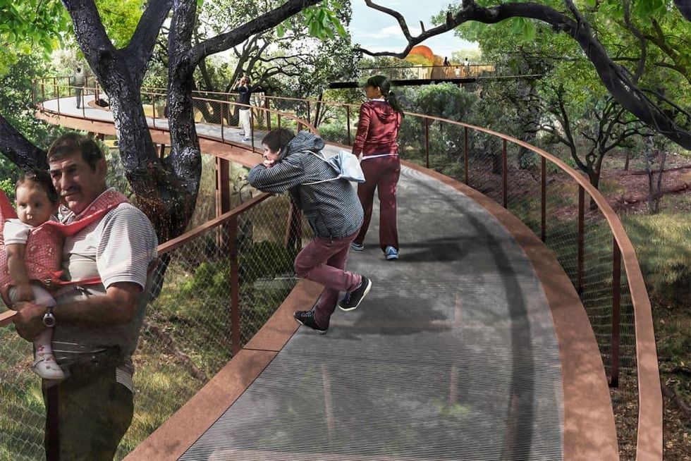 Skywalk at land bridge rendering