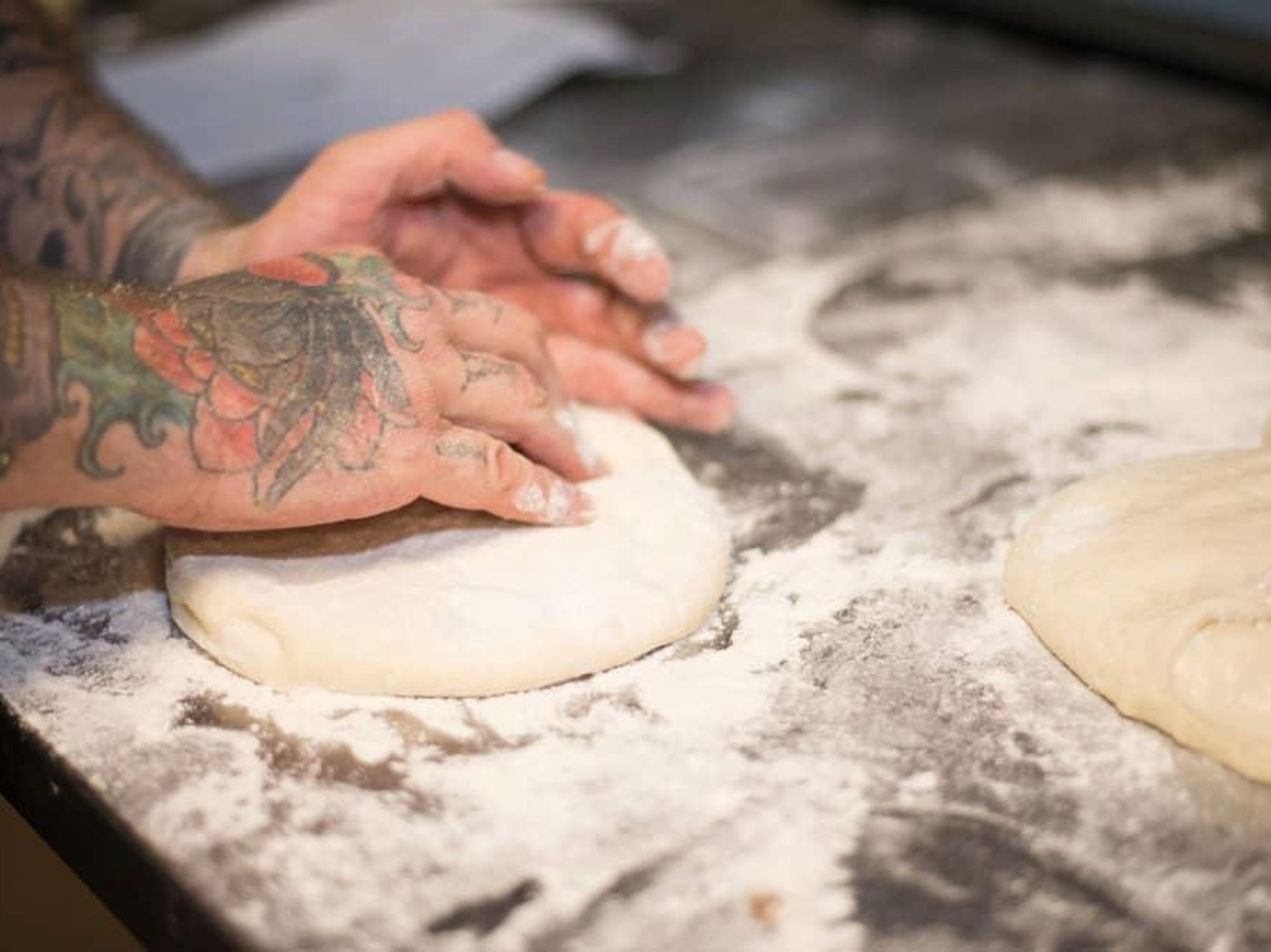 SoHill Cafe pizza rolling dough