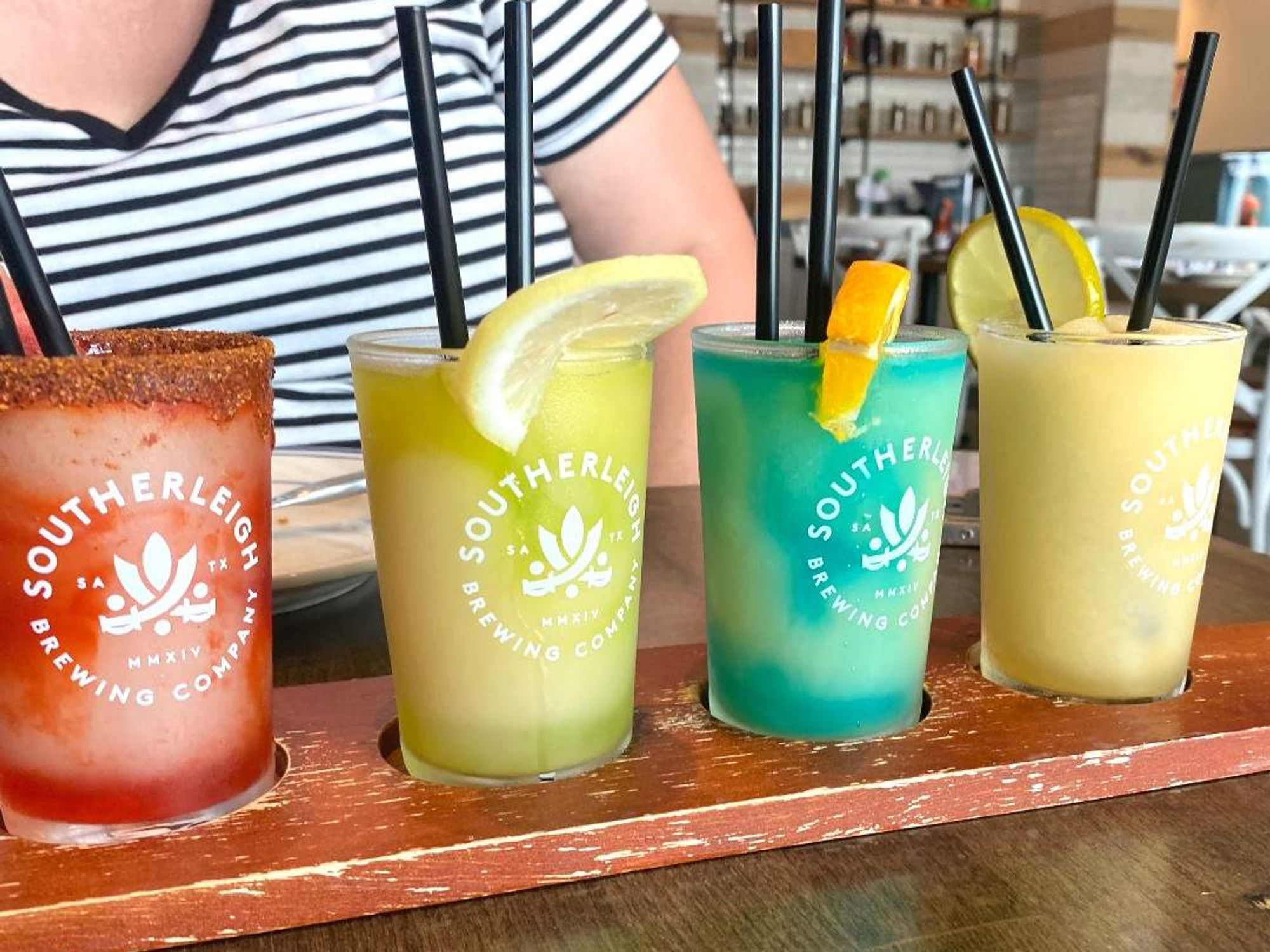 Southerleigh Haute South San Antonio cocktail flight