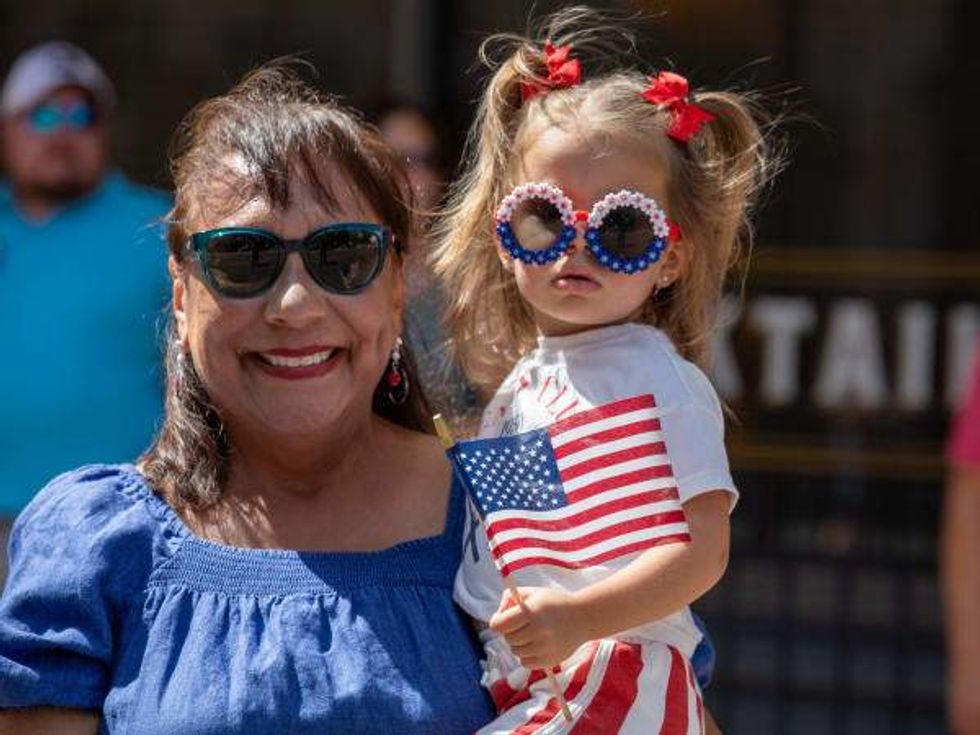 Stars and Stripes on Houston Street Parade