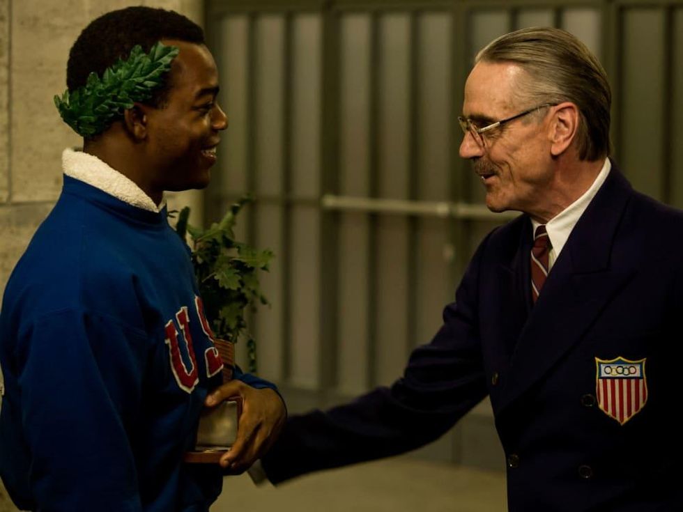 Stephan James and Jeremy Irons in Race