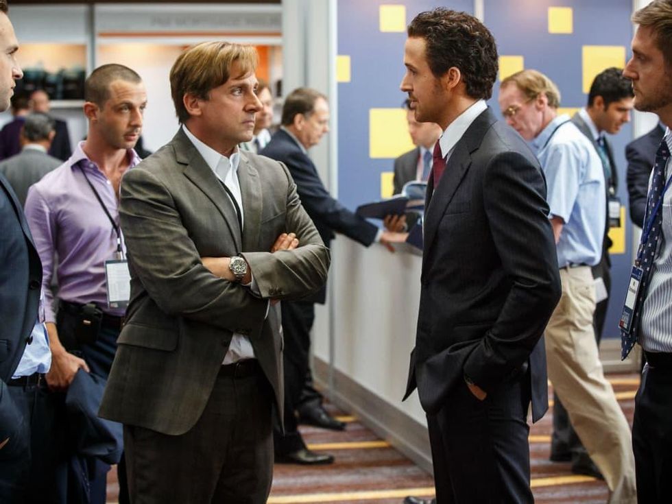 Steve Carell and Ryan Gosling in The Big Short