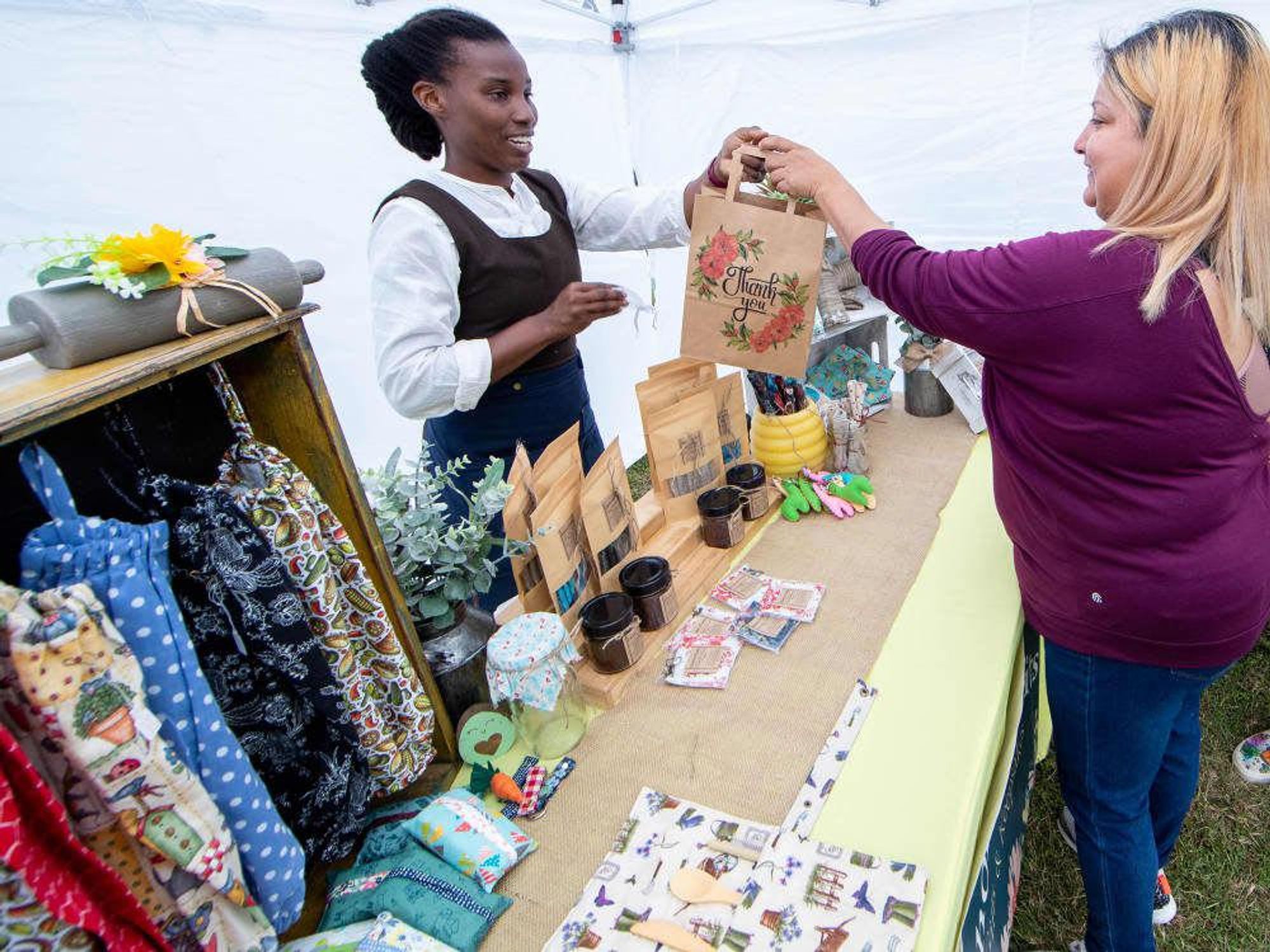 Support local creators and makers at Mission Marquee Plaza's Farmers and Artisans Market this Saturday.