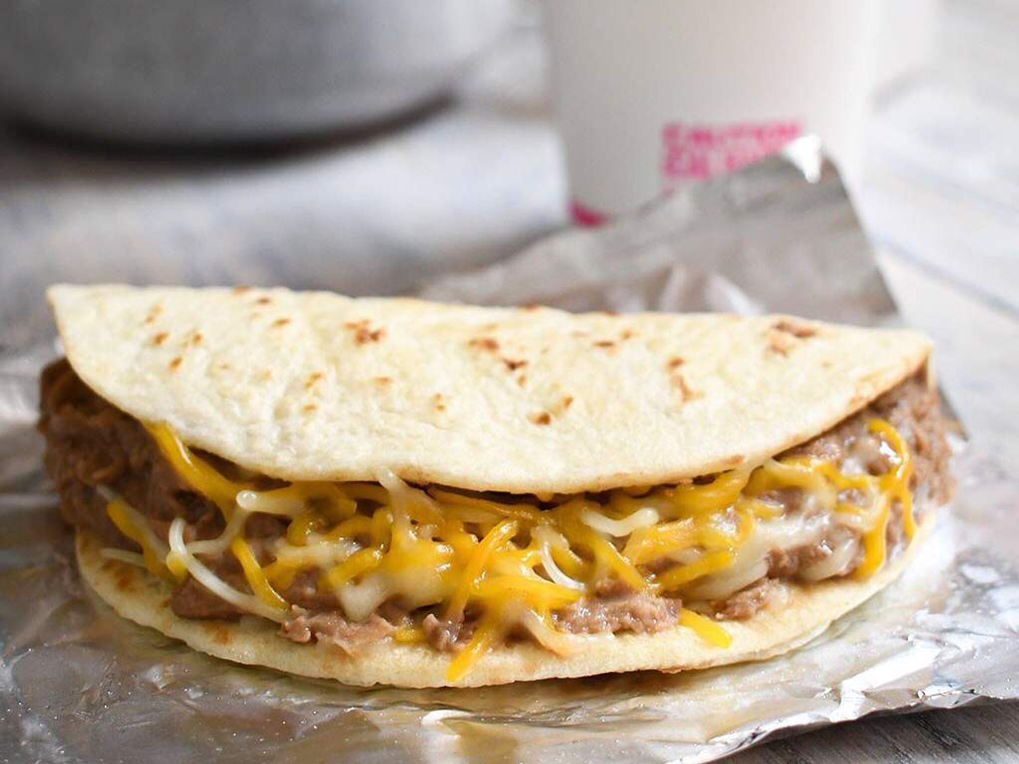 Taco Cabana bean and cheese