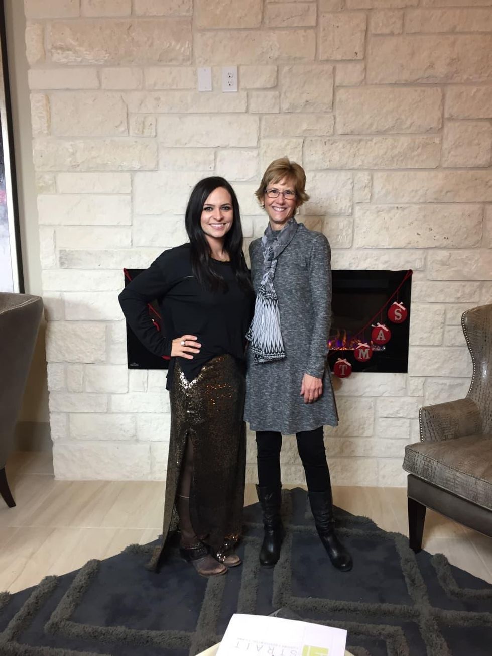 Tamara Strait and Kathy with Blessings in a Backpack