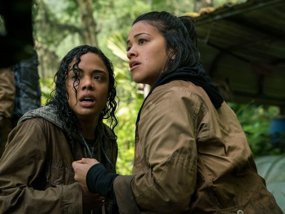 Tessa Thompson and Gina Rodriguez in Annihilation
