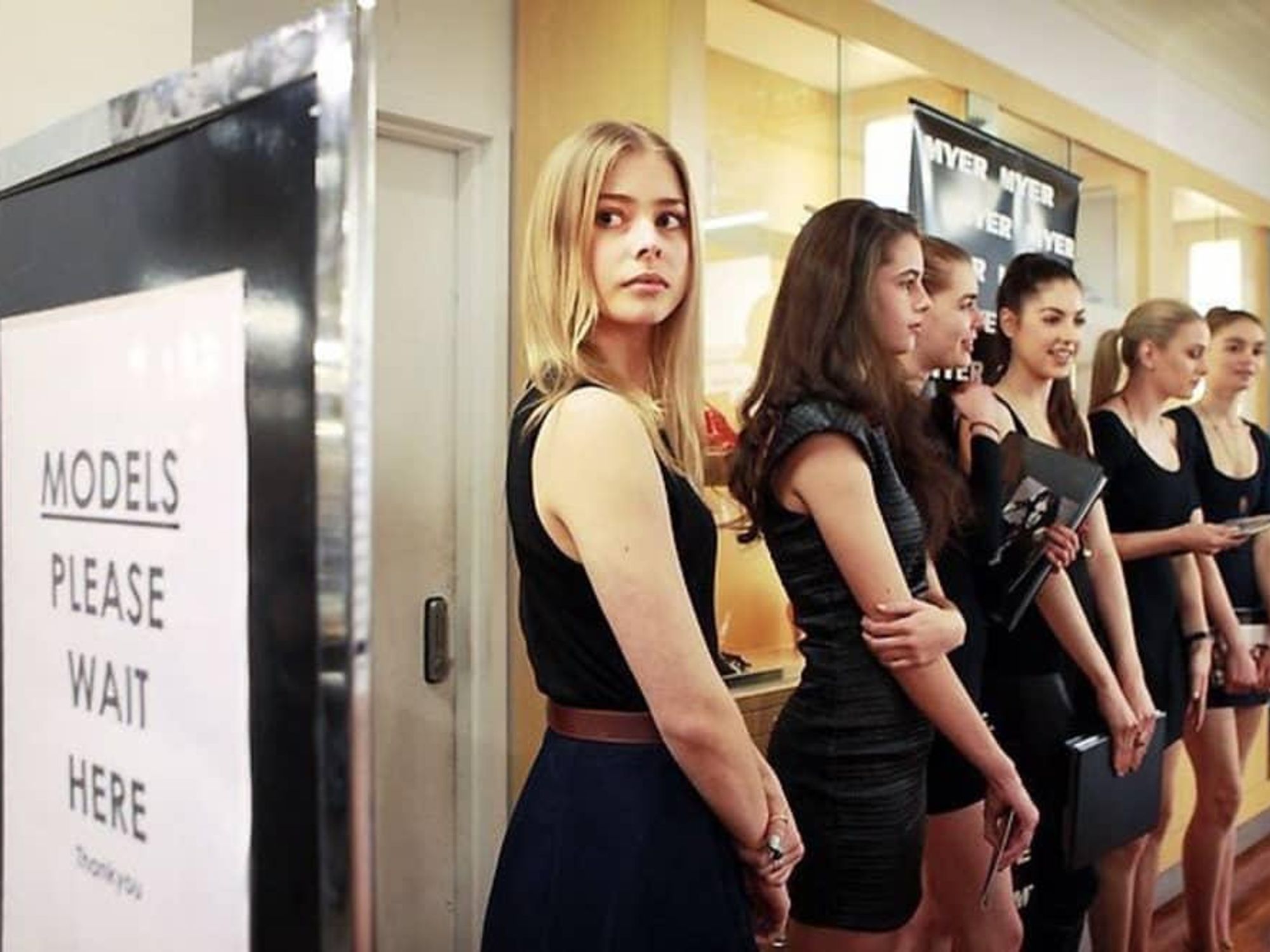 Texas Fashion Industry Initiative models waiting