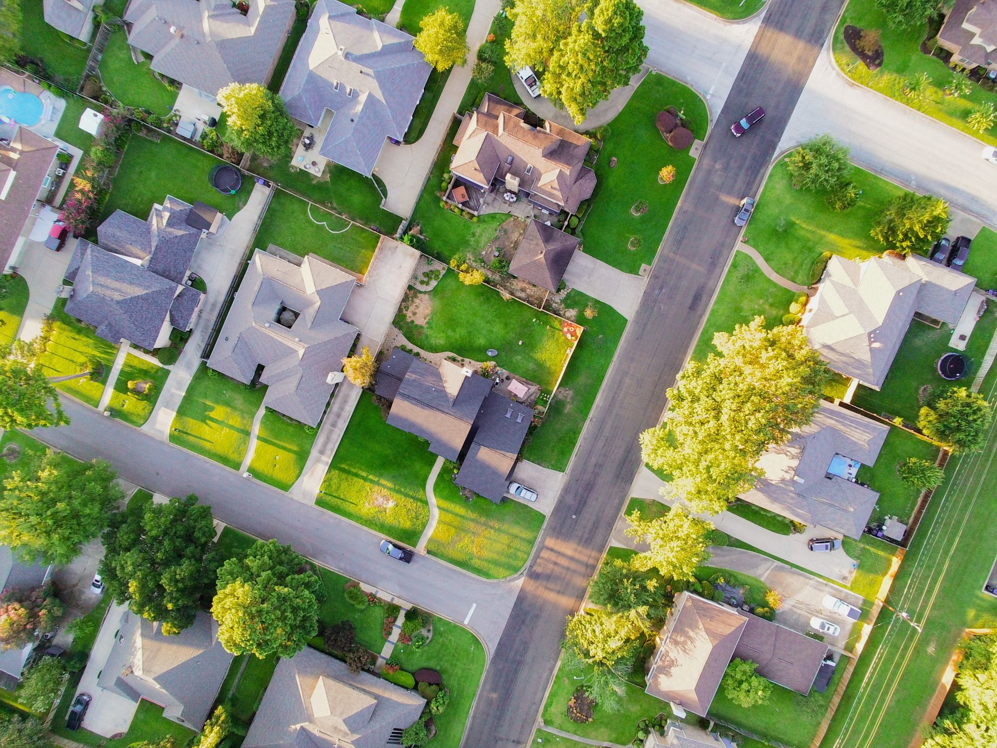 Texas houses aerial view