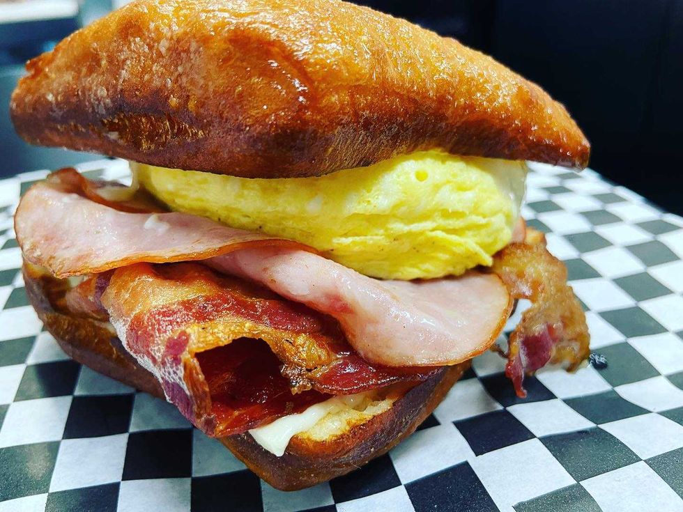 The Beignet Stand breakfast sandwich