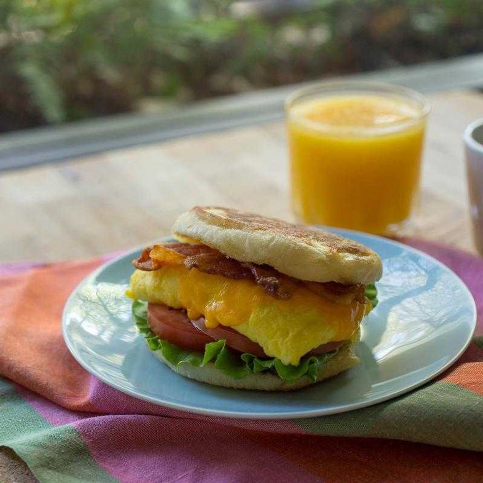 The Bread Box breakfast sandwich