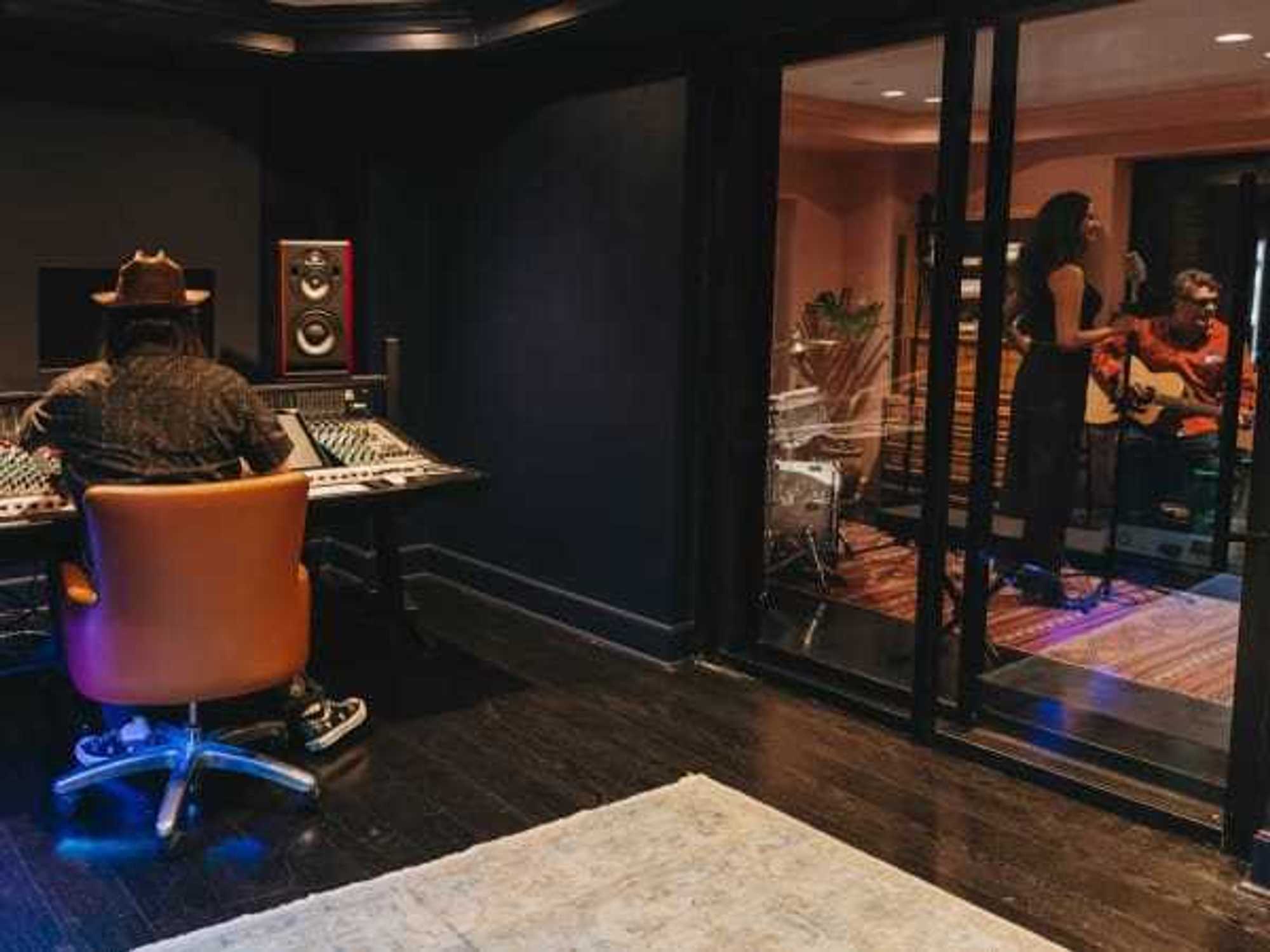 The recording studio at Gunter Hotel