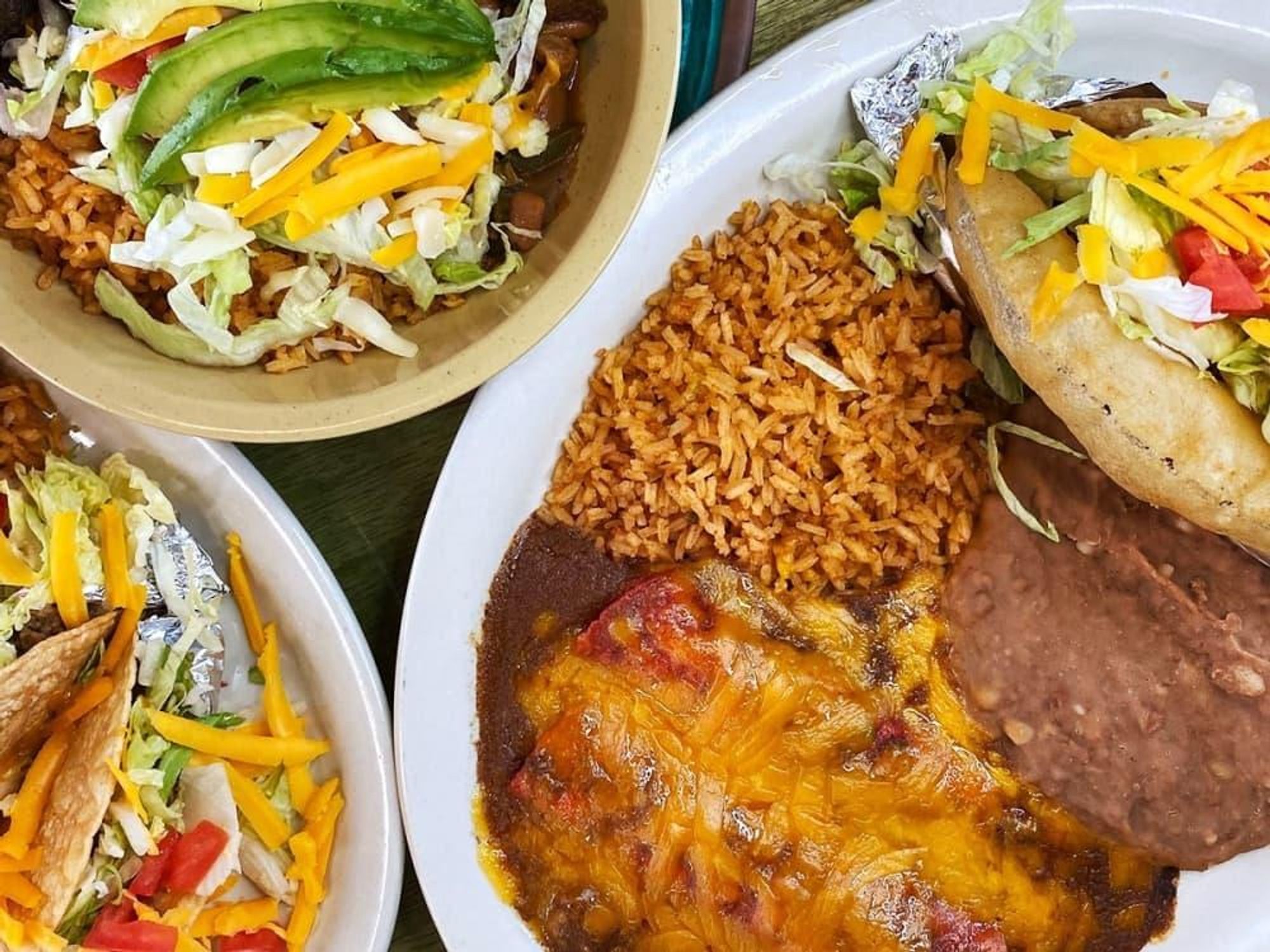 Tia's Taco Hut enchiladas