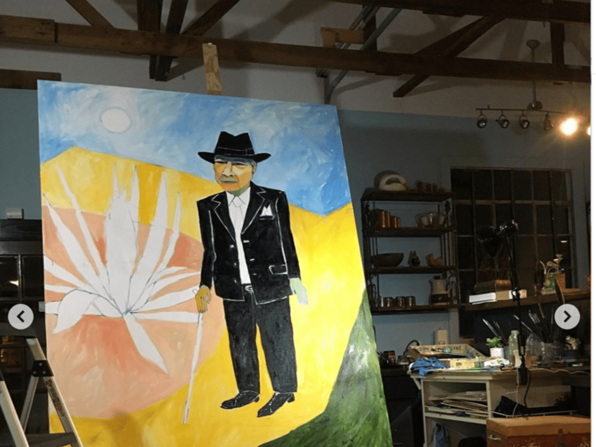 Tomás Ybarra-Frausto in an Aztlán dream by Cruz Ortiz