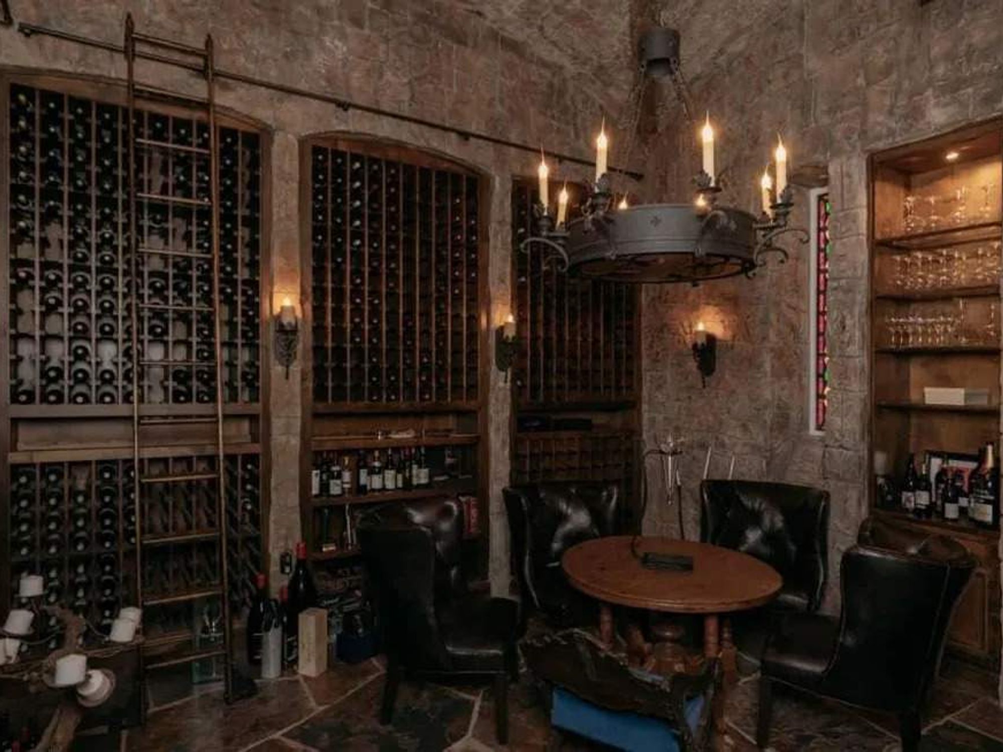 Tony Parker estate wine cellar