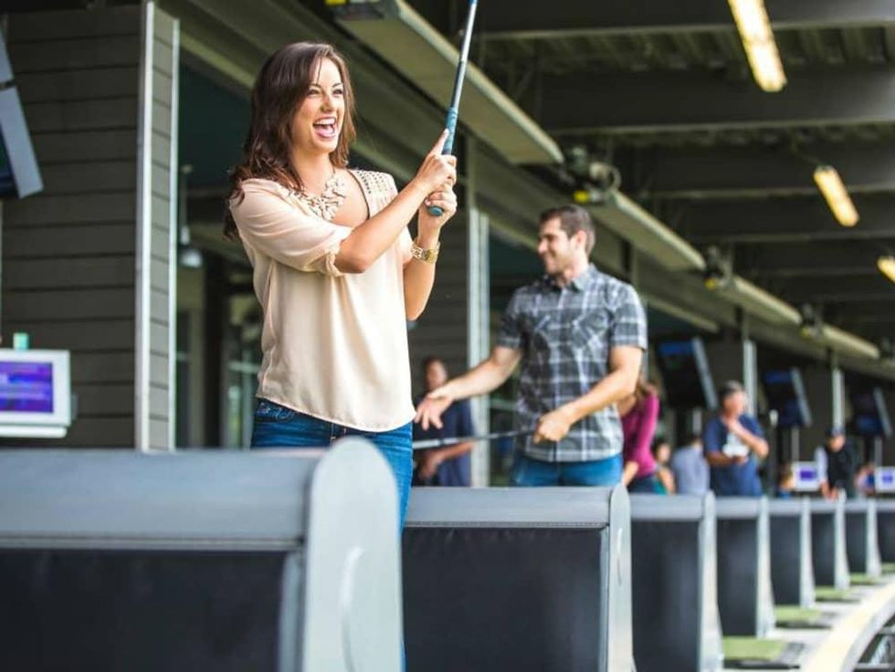 TopGolf smiling woman