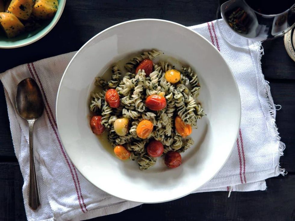 Tre Enoteca San Antonio restaurant Genovese pesto pasta