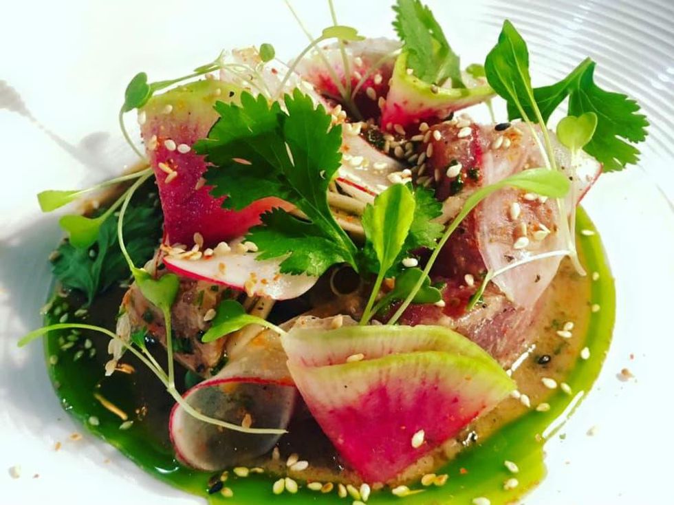 Tuna and radishes dish Hearsay Urban Taste