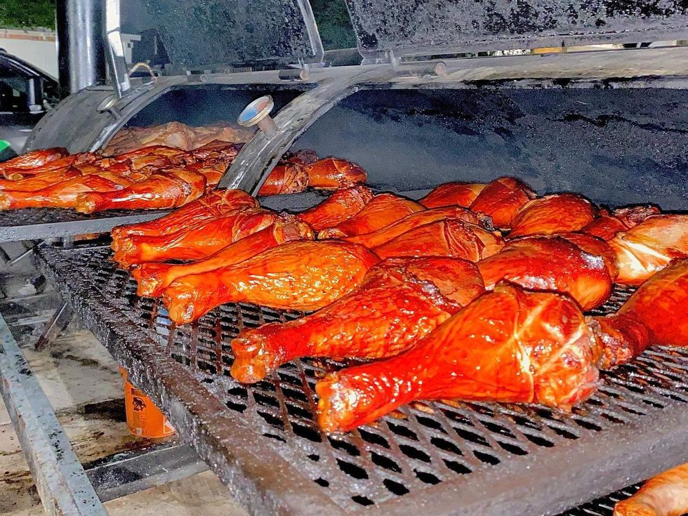 TX Frontyard BBQ San Antonio turkey legs