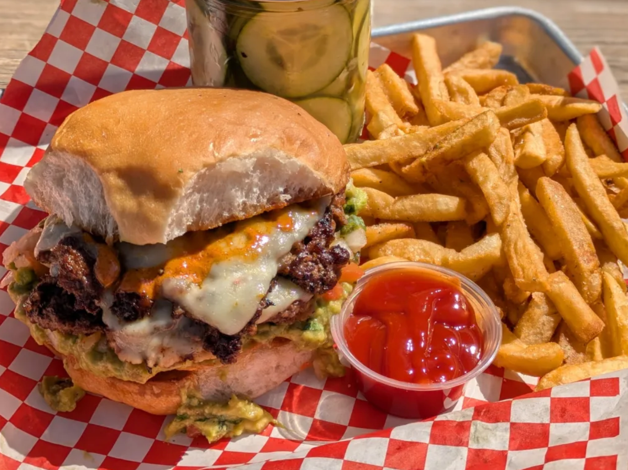 Unko Maui's burger and fries