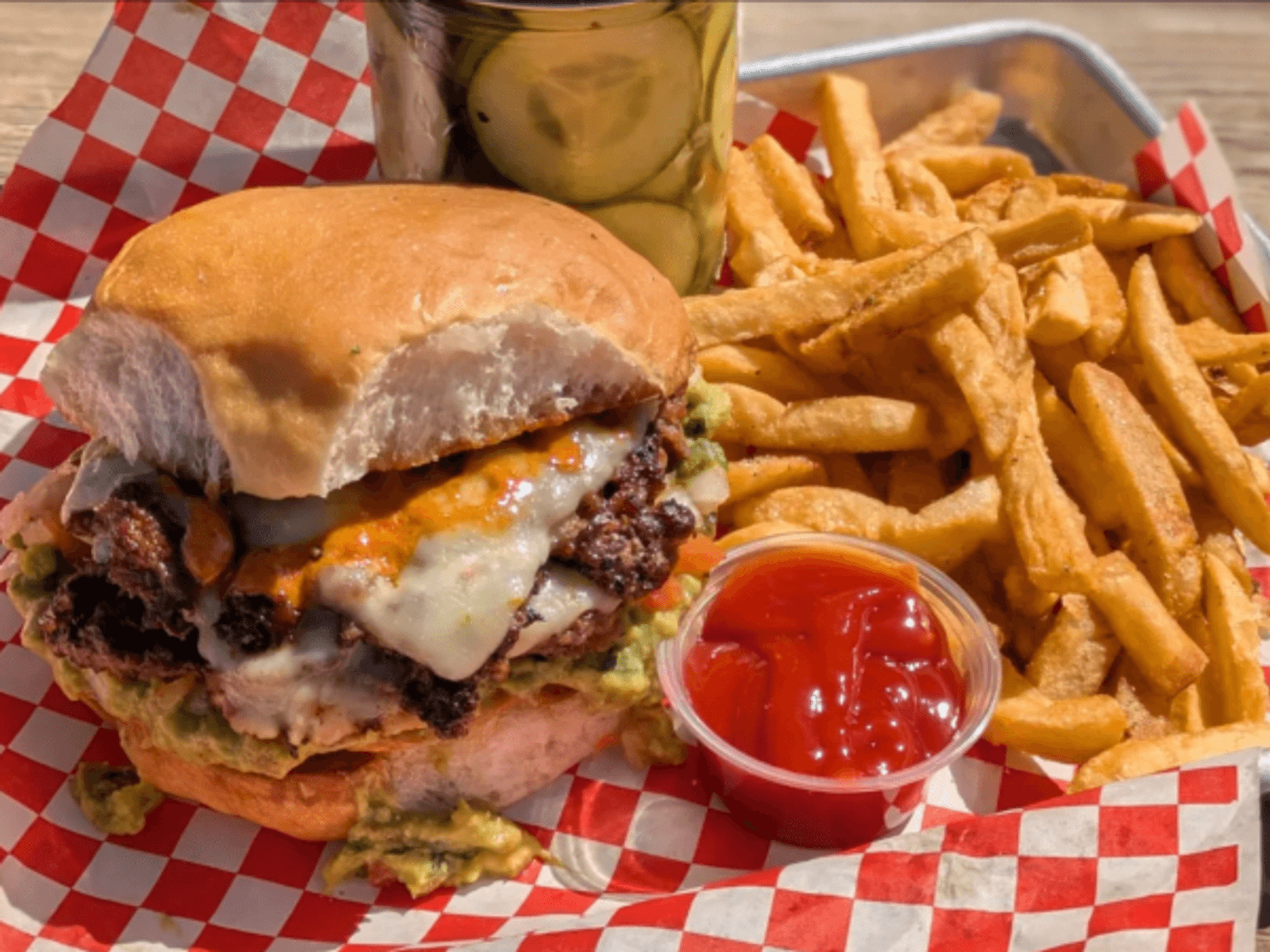 Unko Maui's burger and fries