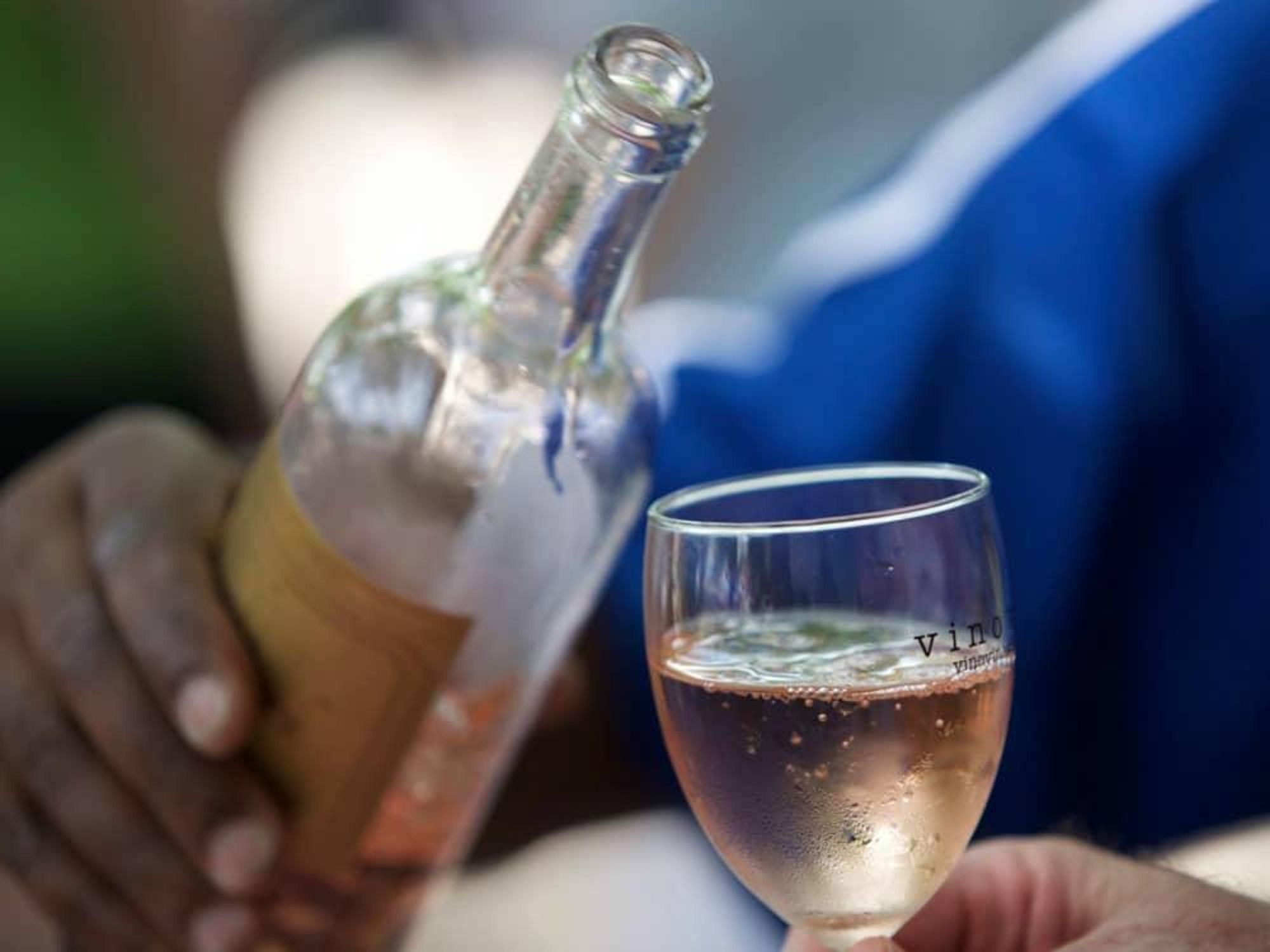 Vino Vino Austin bar restaurant rose wine glass bottle