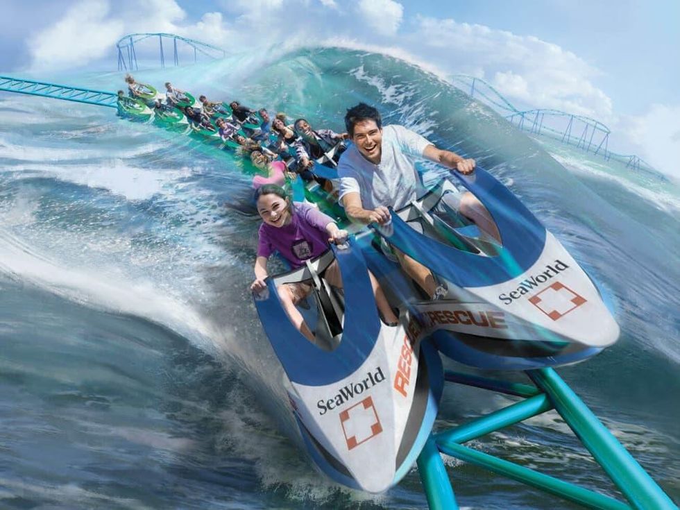 Wave Breaker The Rescue Coaster roller coaster SeaWorld San Antonio rendering