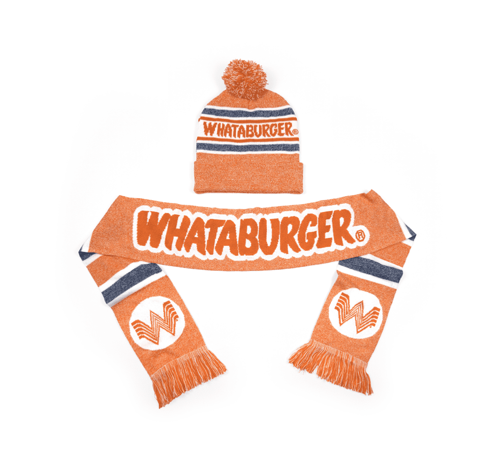Whataburger apparel holiday 2020 sweater socks hat
