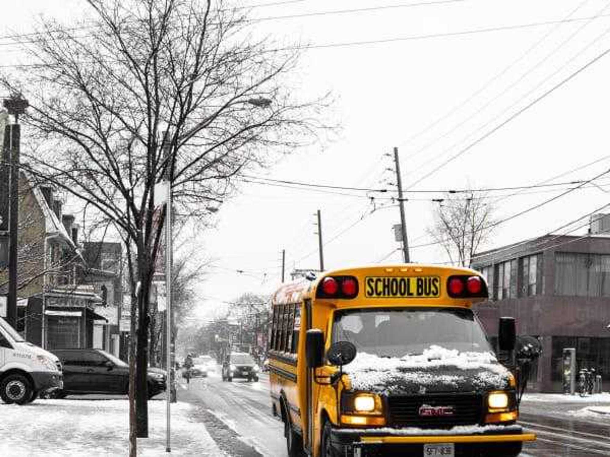 winter school bus