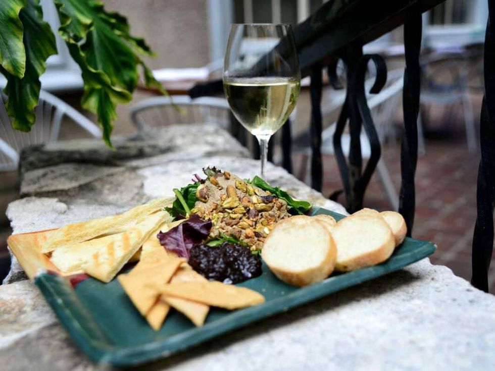 Zinc Bistro & Wine Bar liver pate glass wine